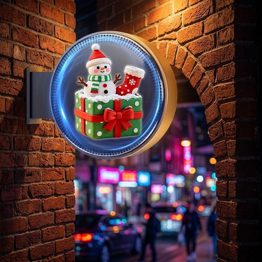 Double Sided Light Box for 3D Hologram Fan LED Advertising Display Hologram Projector Showcase for Retail Store Ads