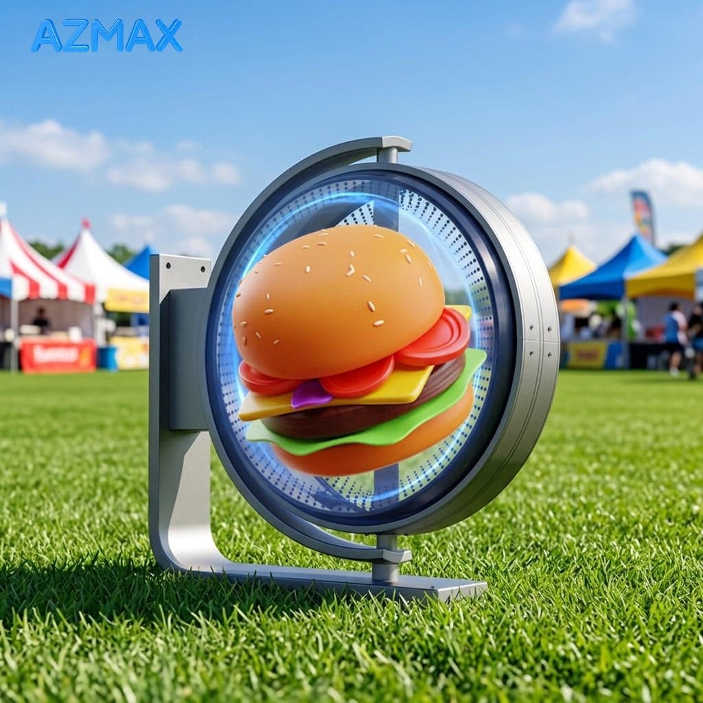 LED Hologram Advertising Fan Double Sided Advertising Light Box LED Display Screen Digital Signage Retail Commercial Promotion