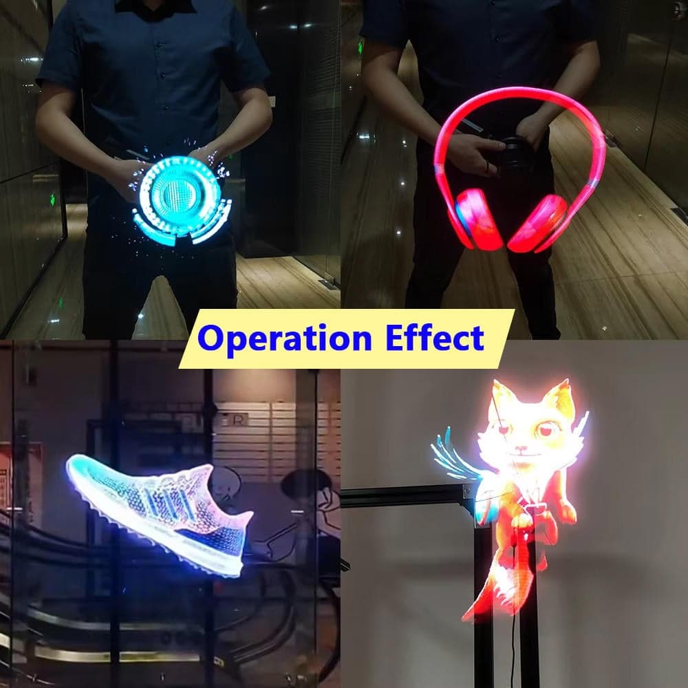 Ultra Thin 3D Holographic Fan Screen Smart Control Business Promotion Education Brand Display-OEM Indoor/Outdoor Use APP/PC