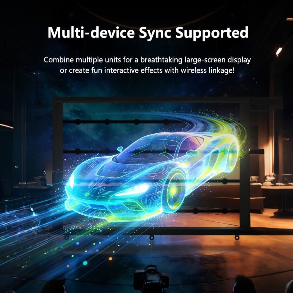 IP65 Rated AZMAX 80cm Waterproof 3D Hologram Display Fan LED Screen for Indoor/Outdoor Advertising (Metal) OEM Holographic Fans