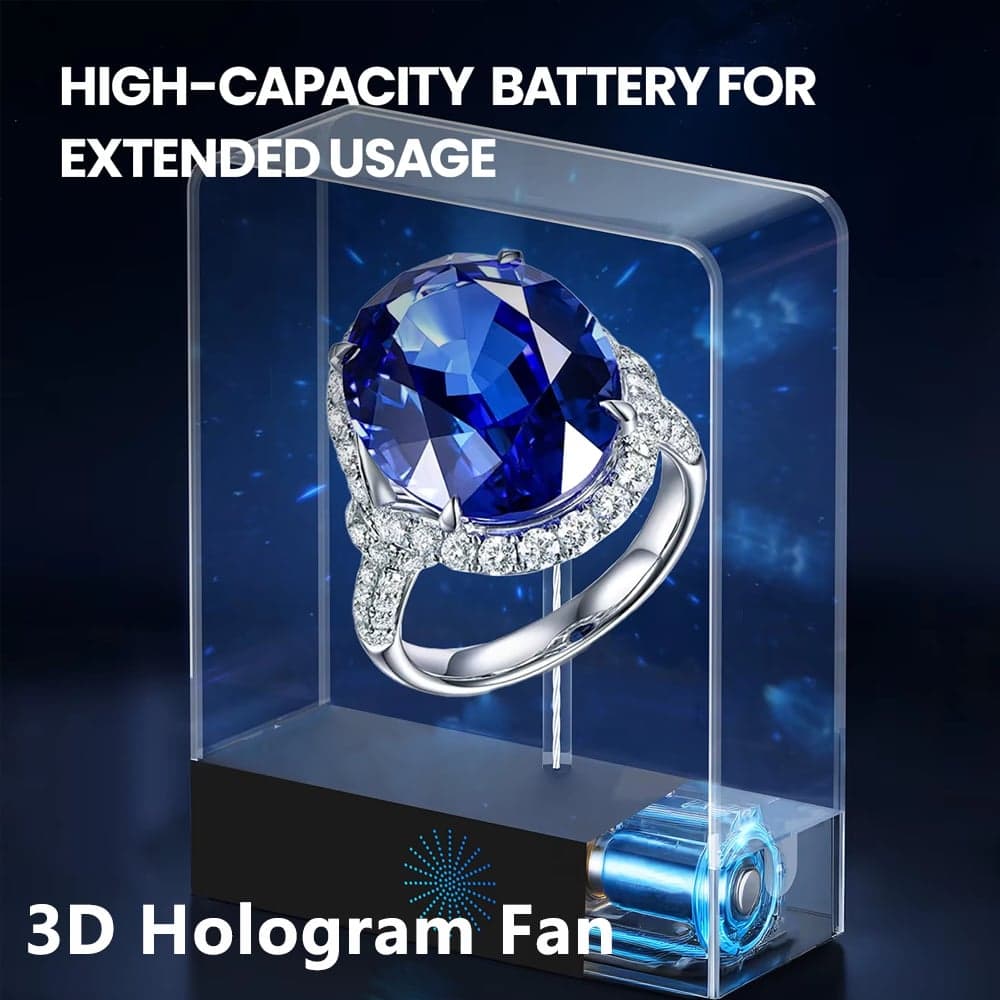 New 3D Holographic Fan for Indoor Office Education Hologram Display Device with Stereoscopic Levitation Rechargeable Battery OEM