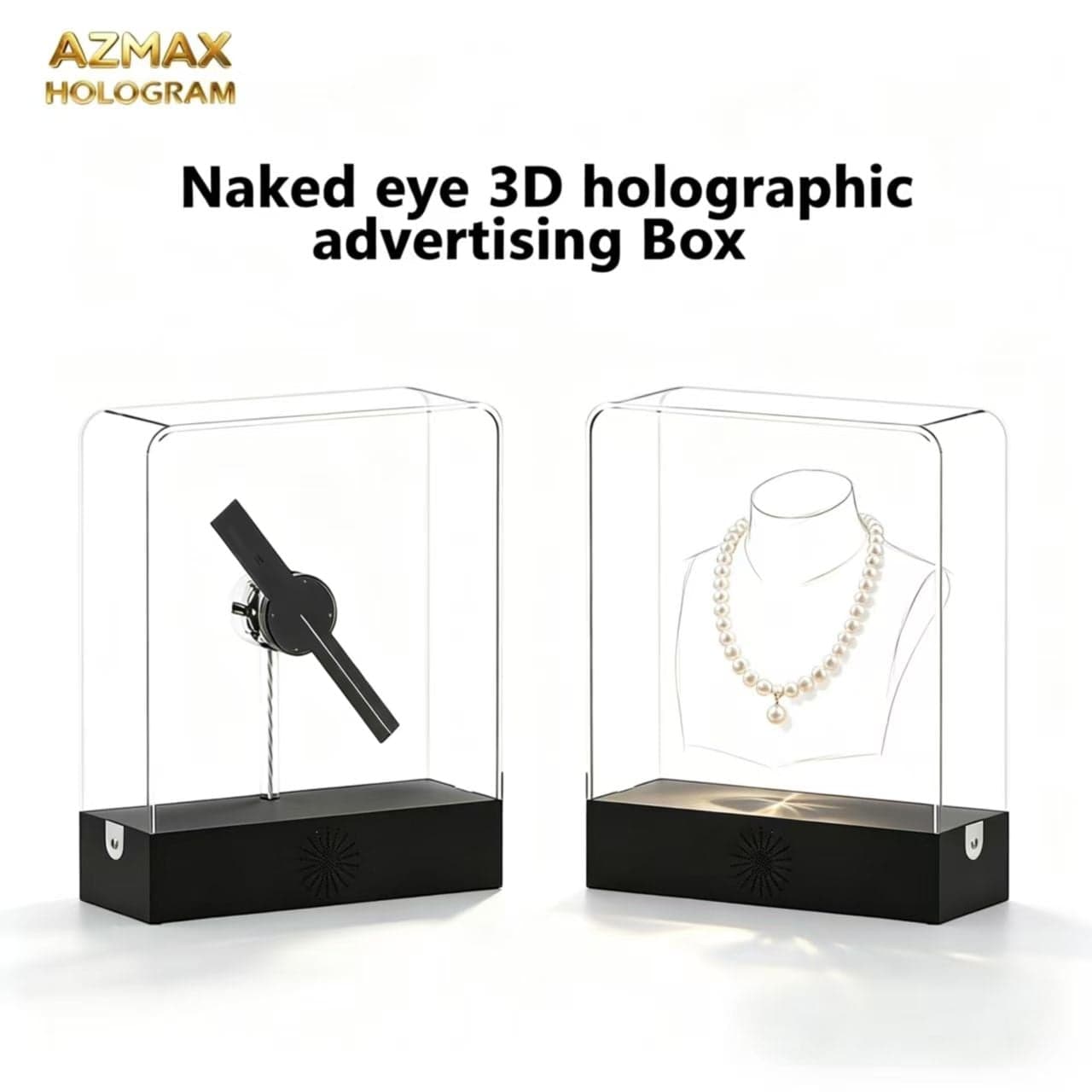 AZMAX 3D Holographic FansDisplay and Projector OEM/ODM Available for Festive Corporate & Promotional Advertising Equipment