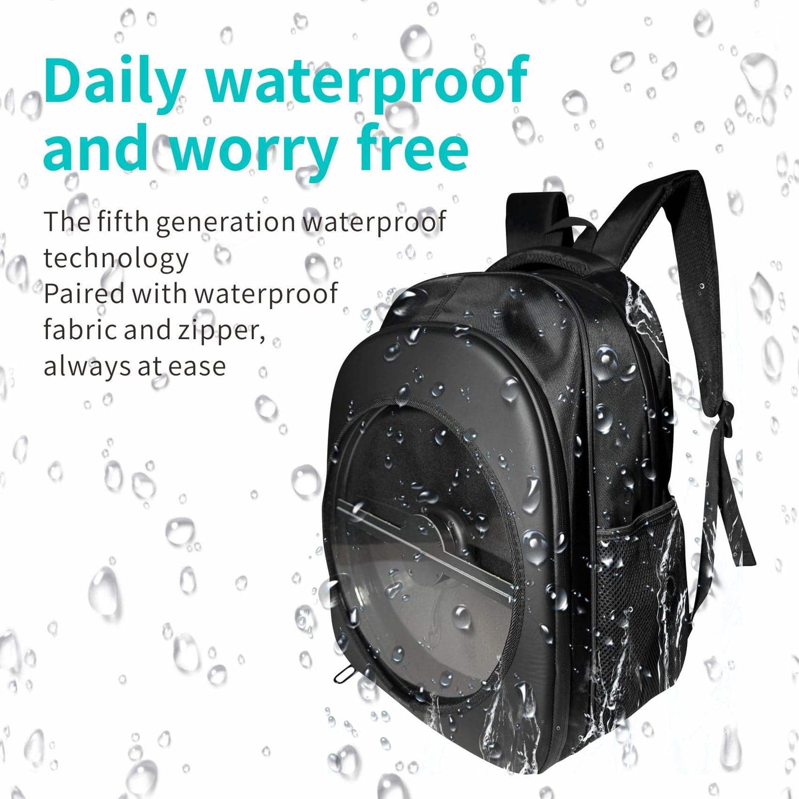Wearable Holographic Fans Display Backpack 50cm MP4 Video Loop Power Bank Indoor/Outdoor Promotion