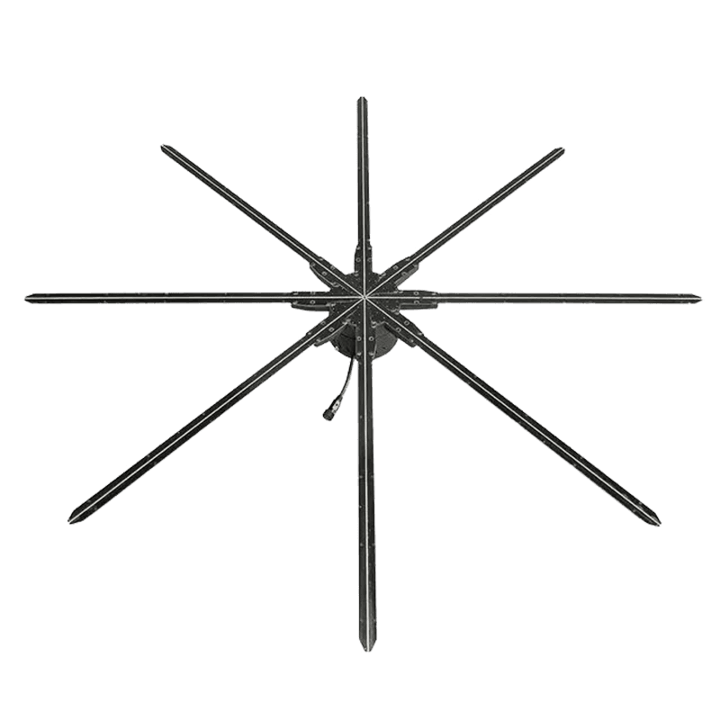 180cm Large Naked Eye 3D Hologram Fan LED Transparent Screen Holographic Advertising Display Outdoor High Brightness OEM