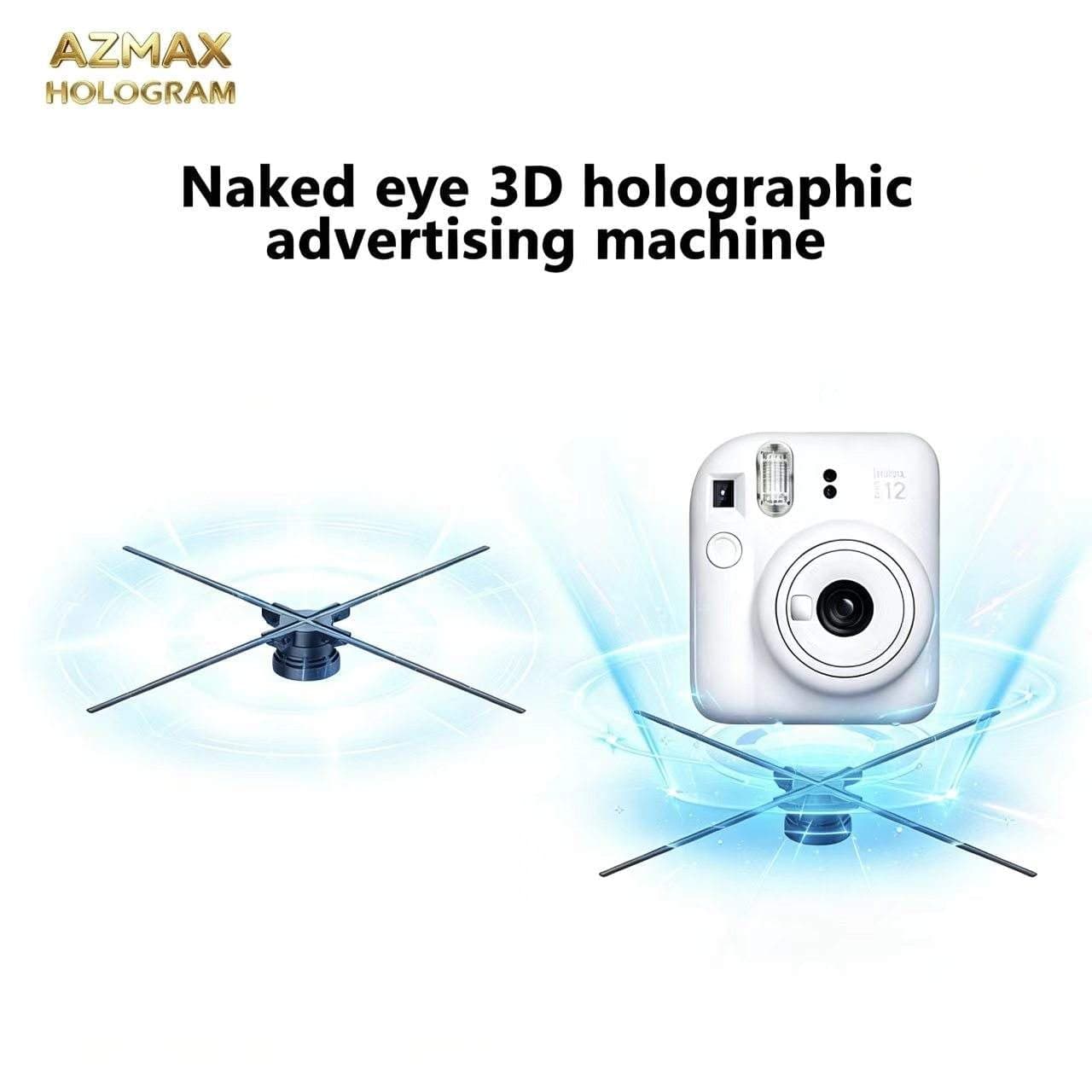 AZMAX Super High 1184 LED 3D Display Hologram Fan New 4K Indoor/Outdoor Portable LED Beamer Luminous Advertising Equipment