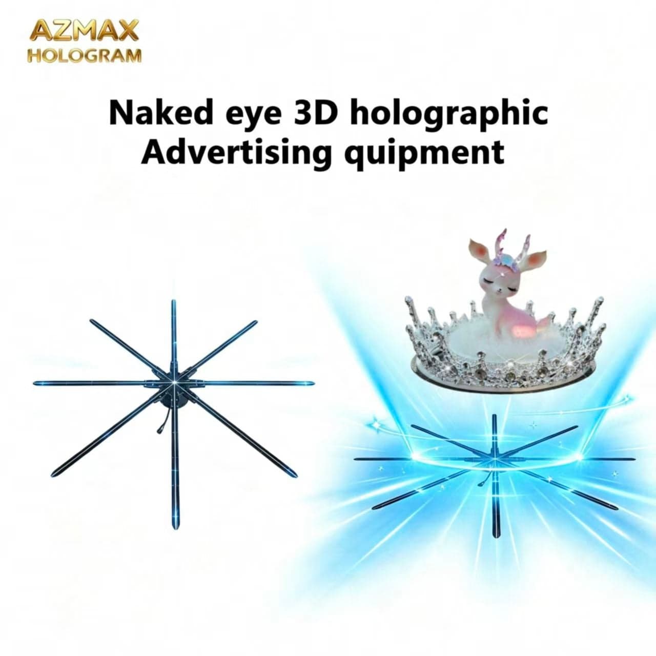 180cm 3D Hologram Fan Naked Eye LED Transparent Advertising Display Custom OEM for Commercial Promotion and Cultural Tourism