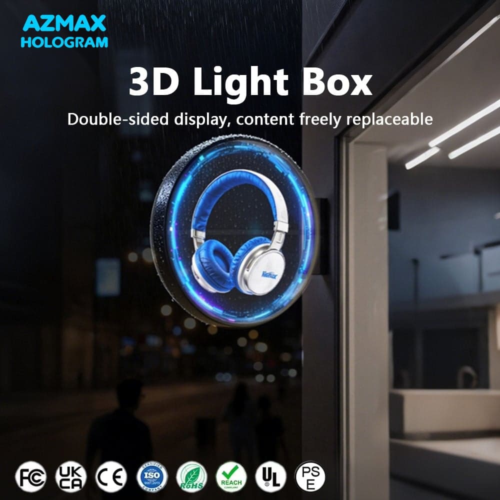 Naked-eye 3D Advertising Decorative Hanging Transparent OLED Light Box High Brightness Double-sided Independent Display