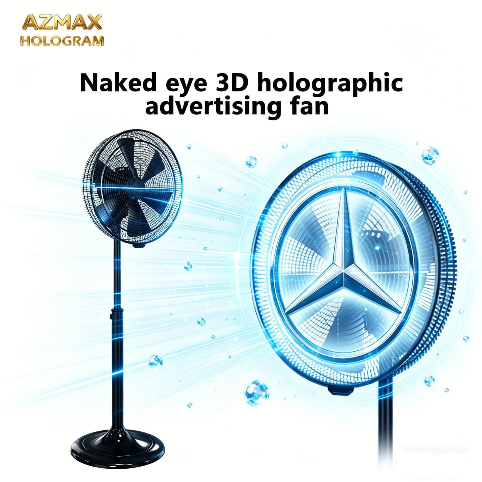 AZMAX 16inch Indoor Home Bedroom 3D Hologram Fan OEM Supplier Direct Sale Whole-House Fresh Air