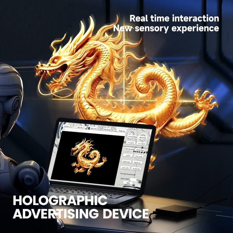 AZMAX PC Controlled 4K Holographic Advertising 3D Hologram Fan LED Display Screen Full Color Transparent 180 Viewing Angle for
