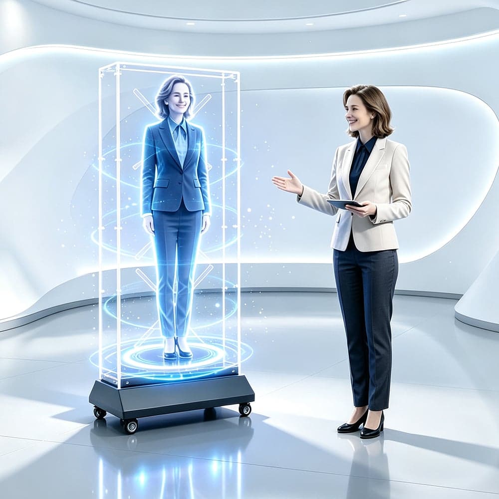 Holographic 3D Hologram Fan for Trade Shows Exhibitions Event Marketing-Indoor/Outdoor Use Education OEM Available