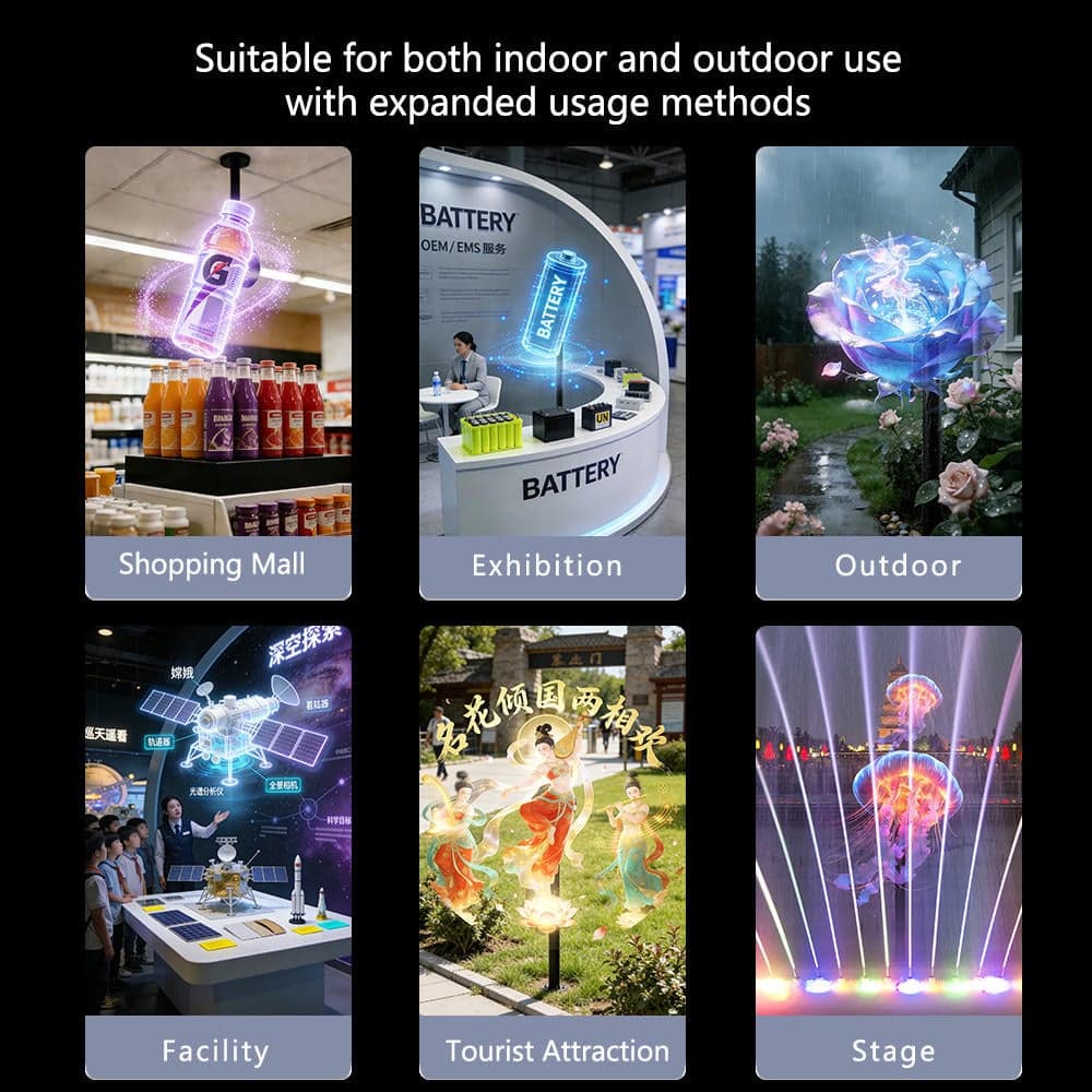 45cm Ultra High Definition Holographic Fan Advertising Equipment with Audio for Indoor Commercial Digital Signage OEM Solutions