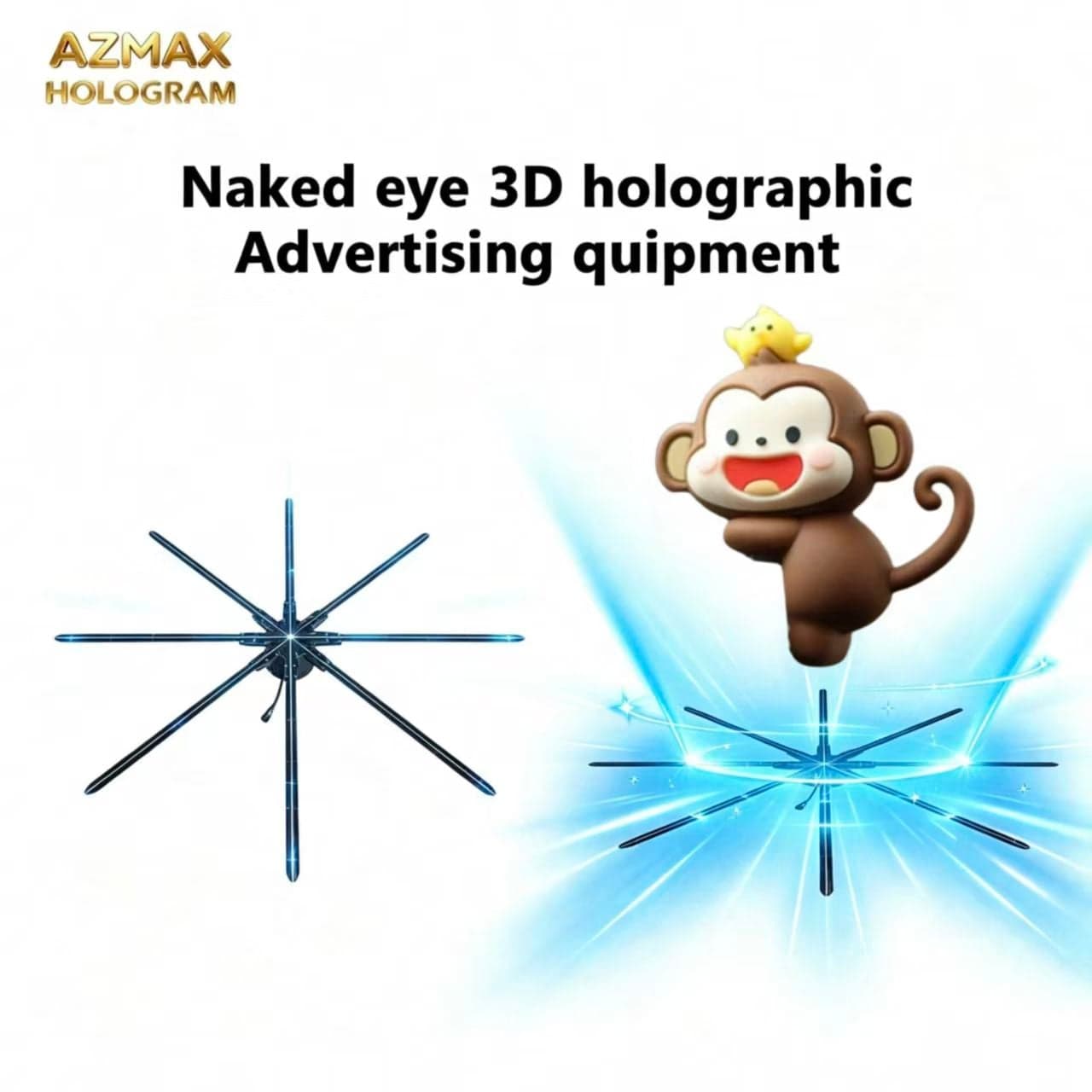 180cm Naked-Eye 3D Hologram Fan LED Transparent Display 3D Advertising Screen Custom OEM for Mall and Cultural Tourism Projects