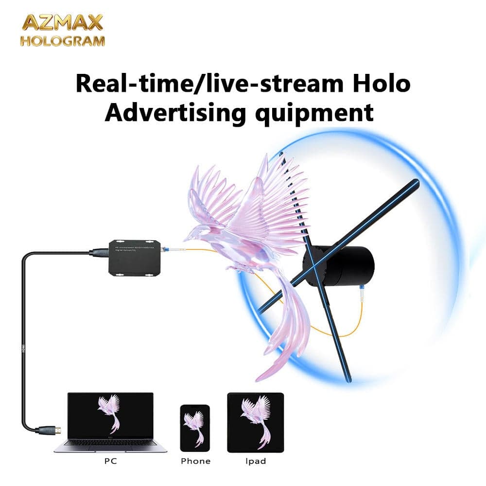 High Brightness 4K 3D Holographic Display Fan 65cm 180cm OEM Educational Equipment with 1mm Pixel Pitch and 1 Year Warranty