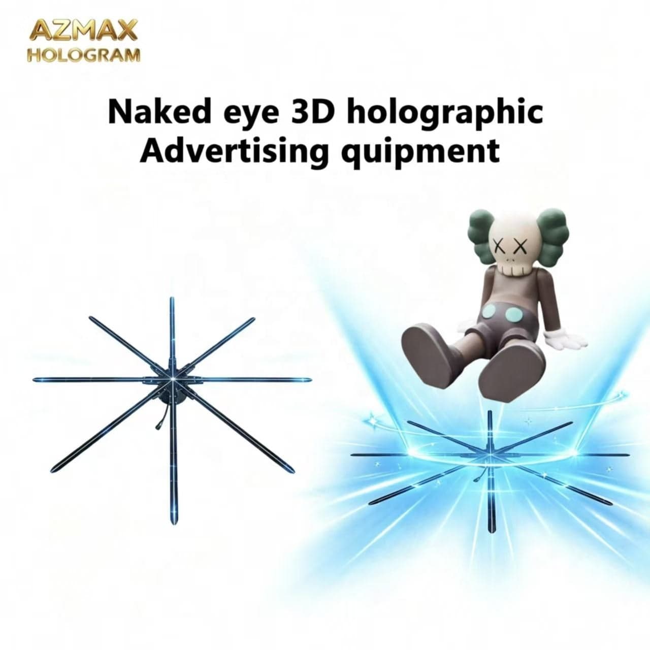 150cm Naked-Eye 3D Hologram Fan LED Transparent Display Advertising Equipment Support OEM for Commercial & Cultural Tourism Use