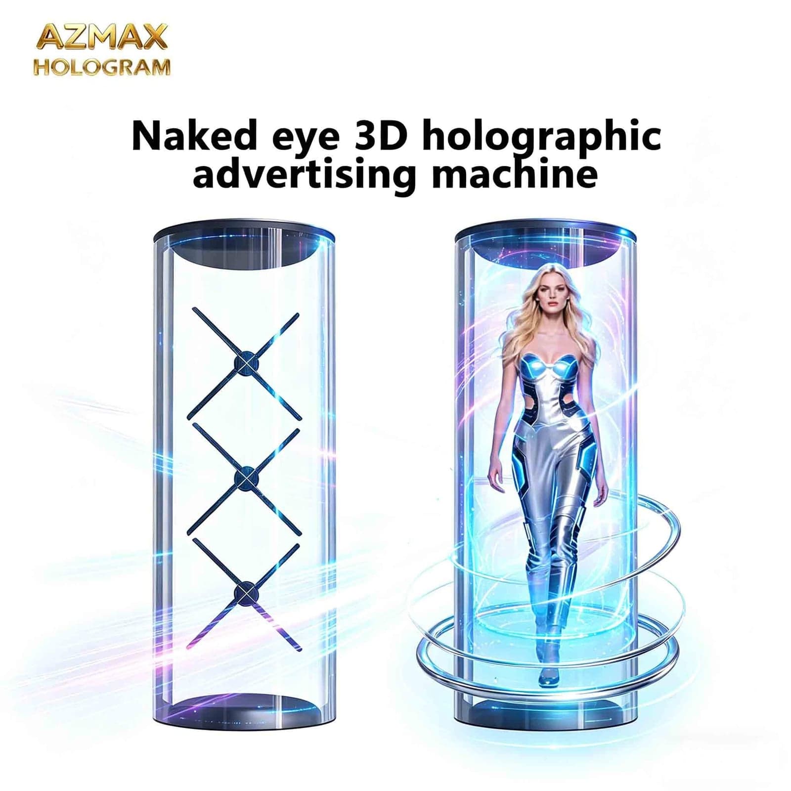 High Resolution 3D Hologram Fan for Outdoor Indoor Advertising Displays Educational Holographic Projector for Business Promotion