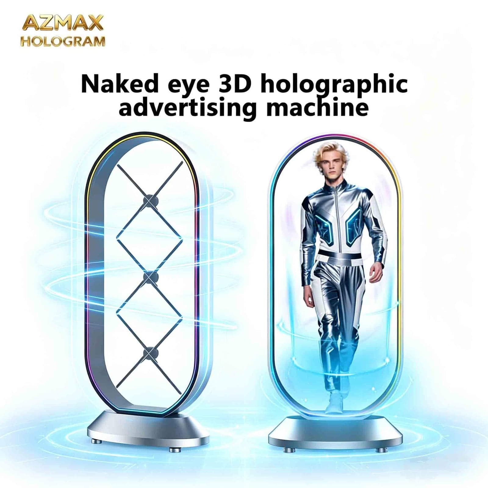 Ultra HD 3D LED Fan Holographic Projector 2600cd/ Brightness 1 Year Warranty for Indoor/Outdoor Advertising Education Use OEM