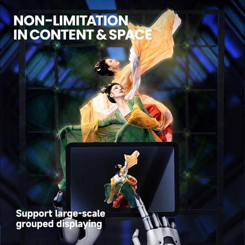 For 3D Holographic Fans Full HD 4K LED Display Screen Transparent Advertising Signage Digital Equipment Ultra Clear Display