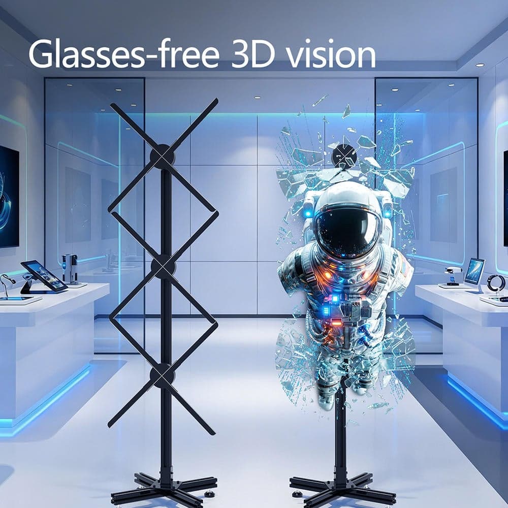 3D LED Hologram Fan Projector with 2500cd Luminance for Dynamic Retail Signage Education OEM Solutions Outdoor & Indoor Use